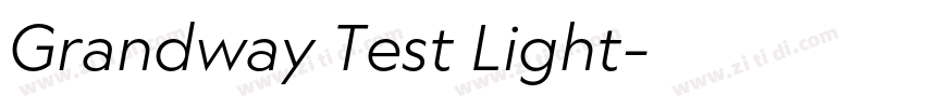 Grandway Test Light字体转换